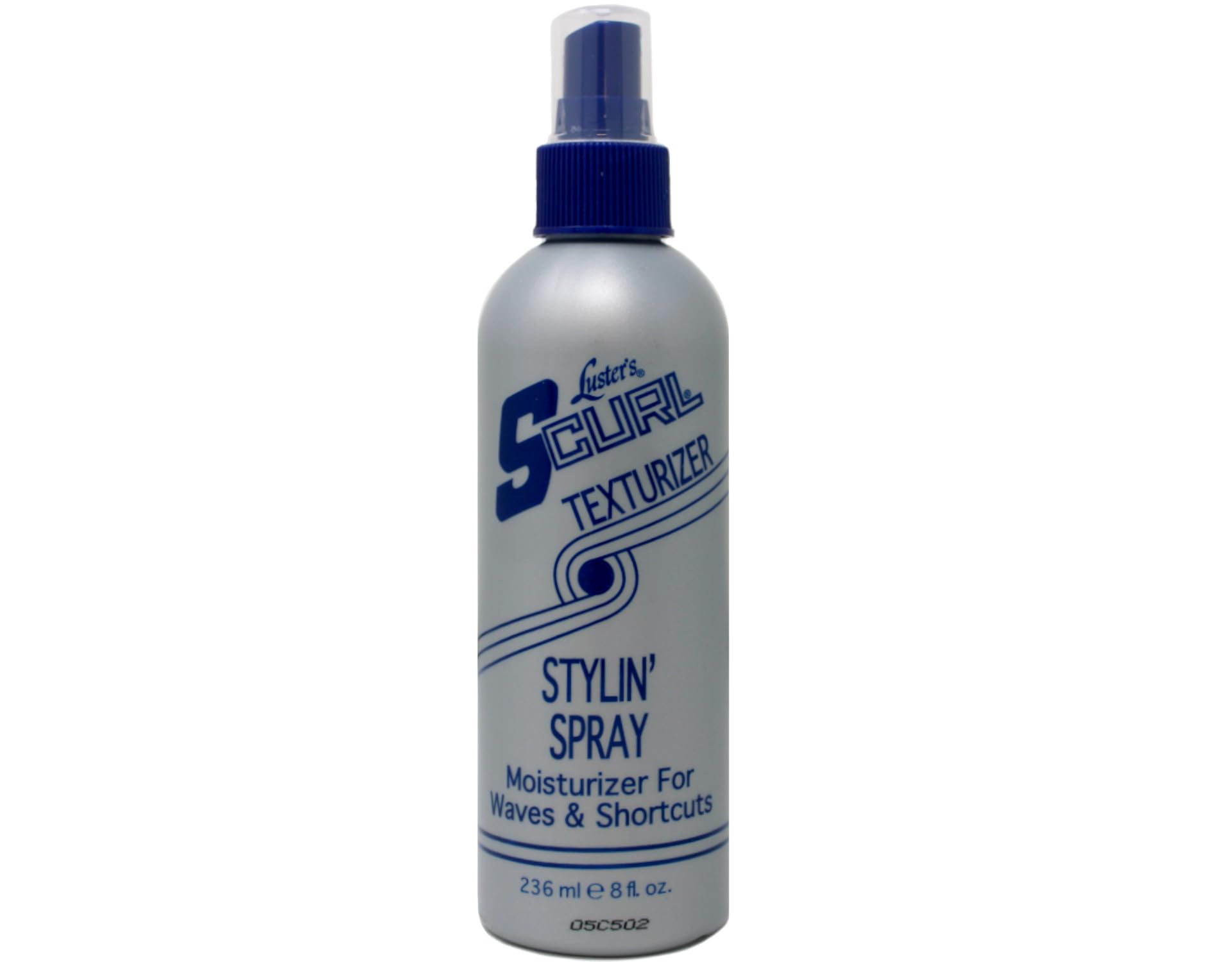 Aplicación de Luster's S-Curl en cabello húmedo para peinado rápido y control del encrespamiento.