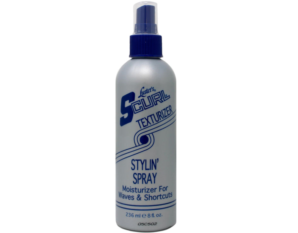 Aplicación de Luster's S-Curl en cabello húmedo para peinado rápido y control del encrespamiento.