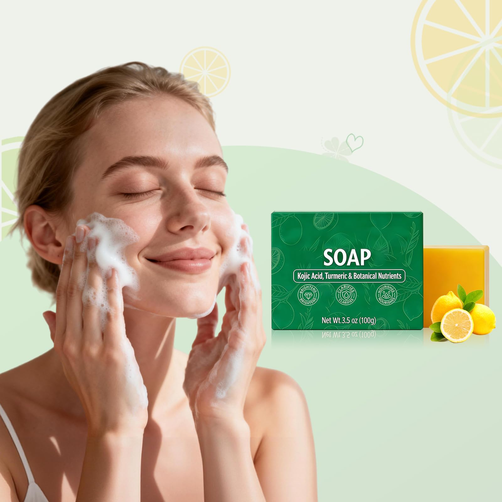 LustraBloom Jabón Alma Cúrcuma Limón: ingredientes naturales para hidratación ligera