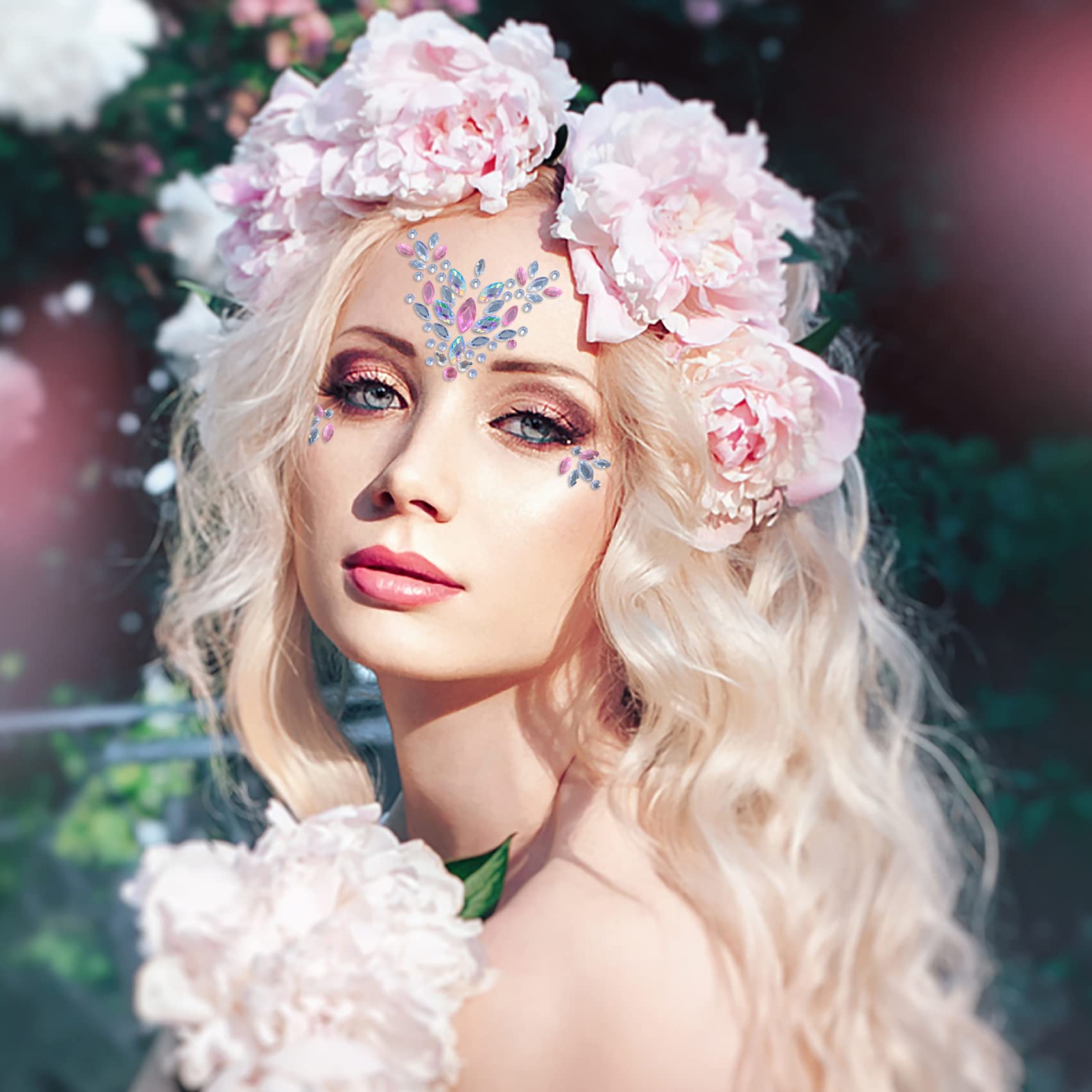 Lusy DM joyas faciales sirena, ideal para raves y festivales