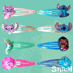 Clip de pelo resorte Disney Stitch para niñas, cómodo y fácil de usar.