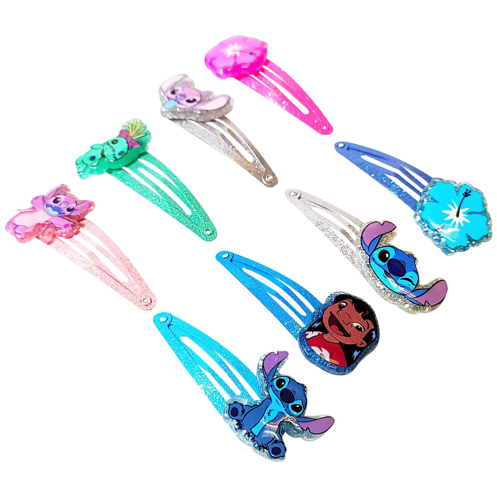 Diseño licenciado Disney Stitch, pinzas seguras para el cabello de niñas.