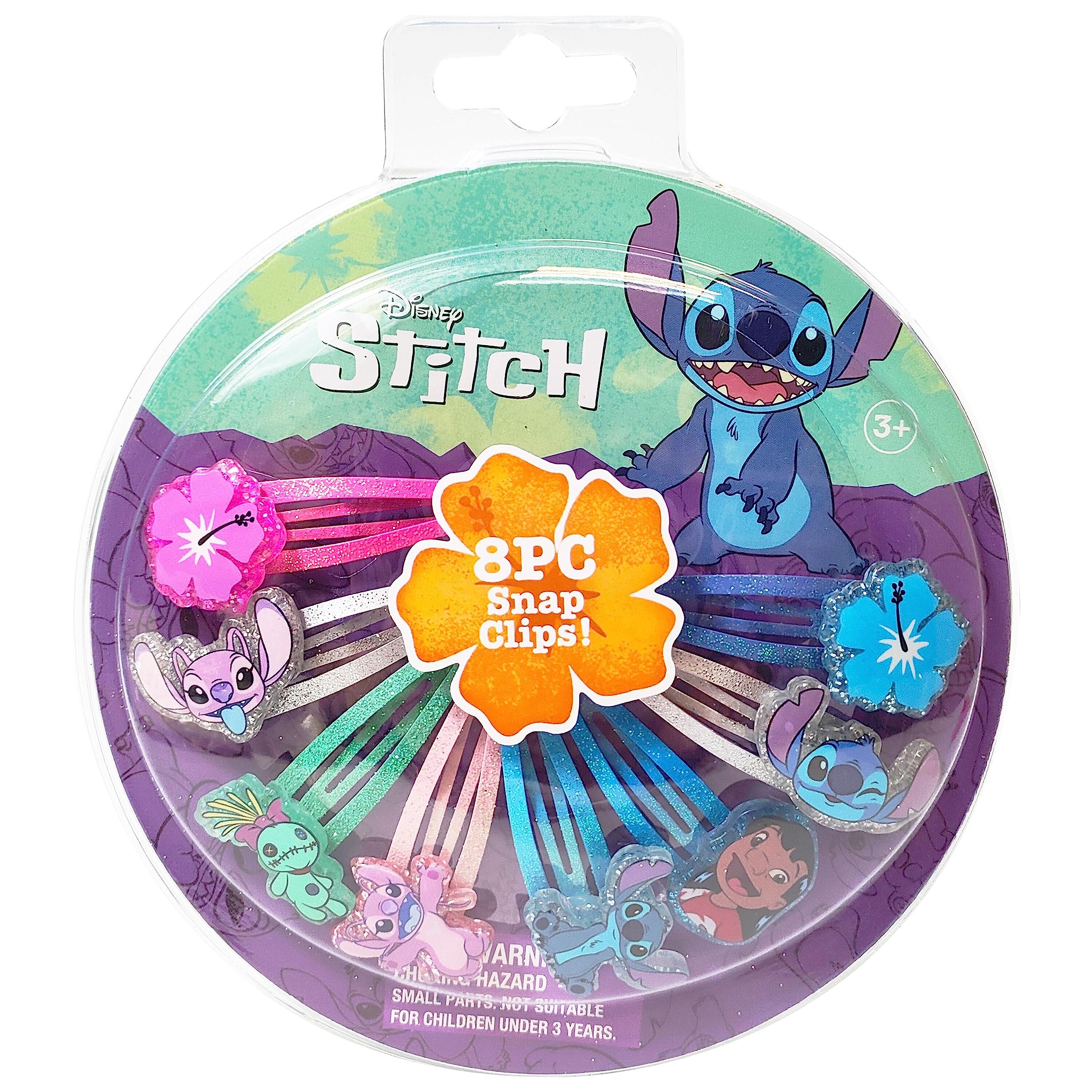 Pinzas para el cabello de LUV HER Disney Stitch coloridas y seguras para peinados diarios.