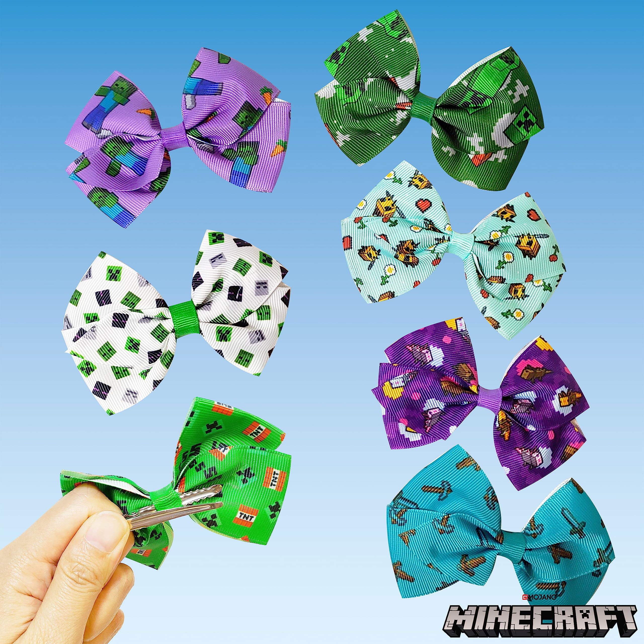 LUV HER Minecraft lazos multicolor, prácticos para peinados rápidos