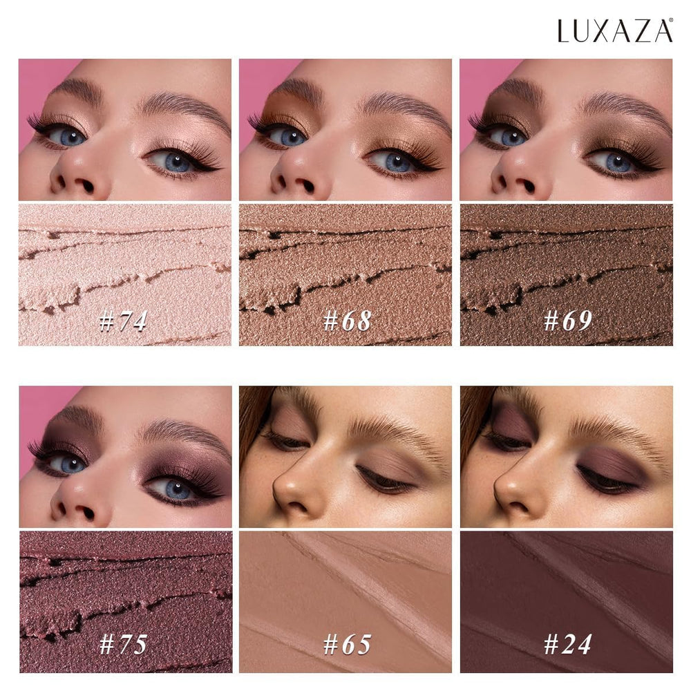 LUXAZA PRO sombra crema marron metalico, brillo elegante para mirada definida