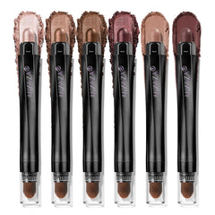 LUXAZA PRO sombra stick neutra 6 piezas, acabado suave para delinear ojos con precisión