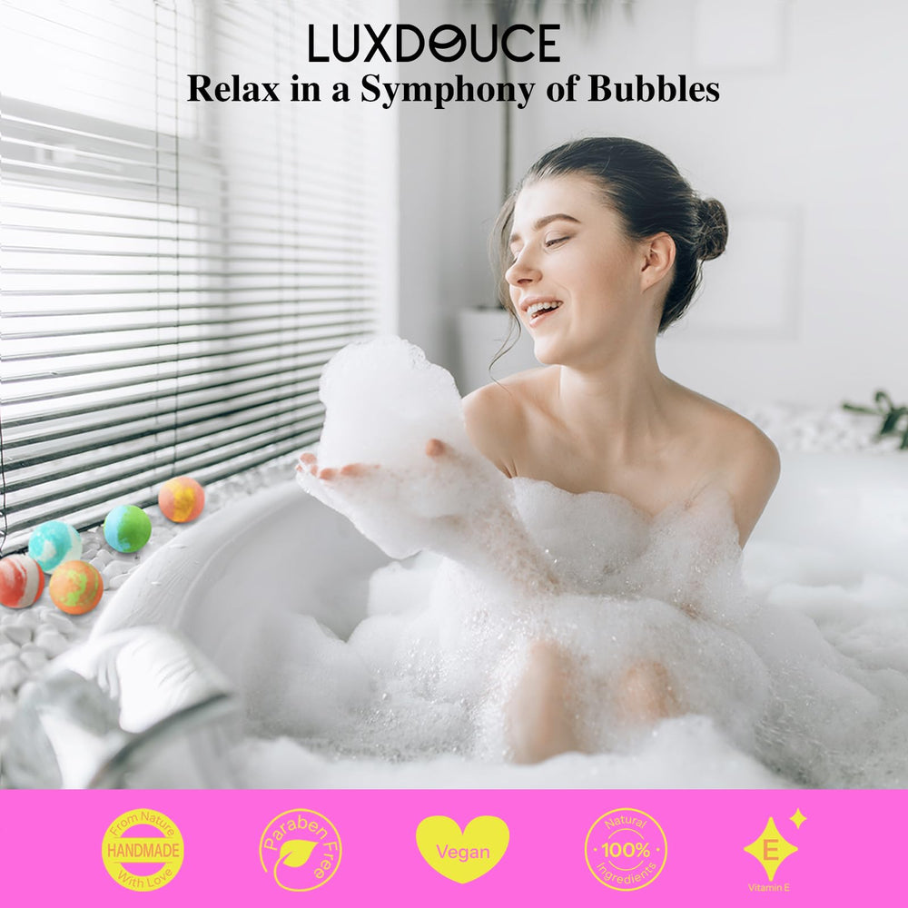 Luxdouce Bombas de baño sin manchas en la tina, limpieza sencilla tras el baño.