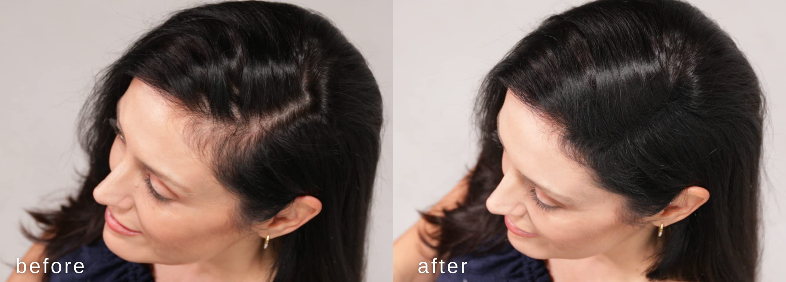 LUXE Professional cobertura natural en cabello fino para uniformidad.
