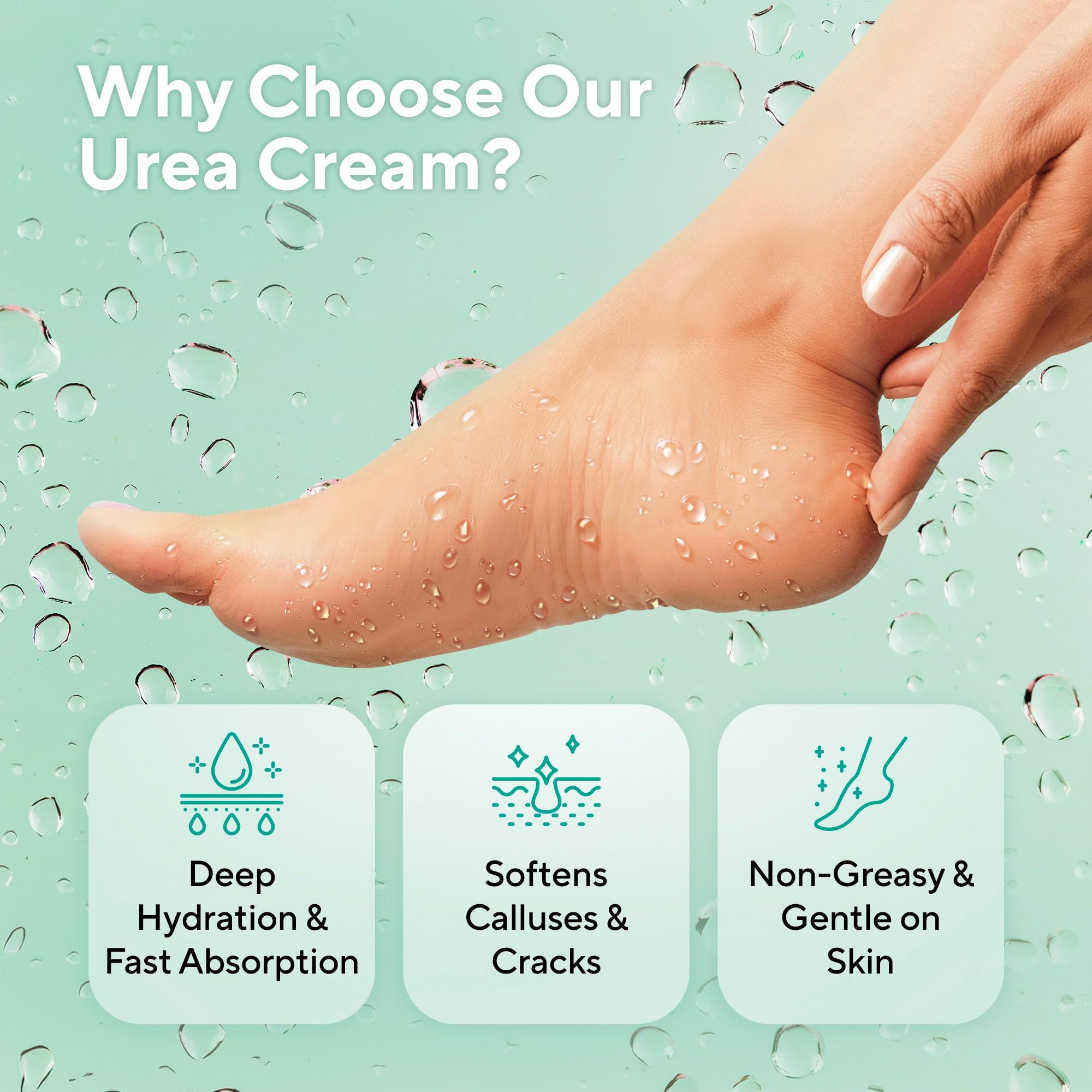 Lavinso Crema Urea 40% para Pies: aplicación rápida y suave.