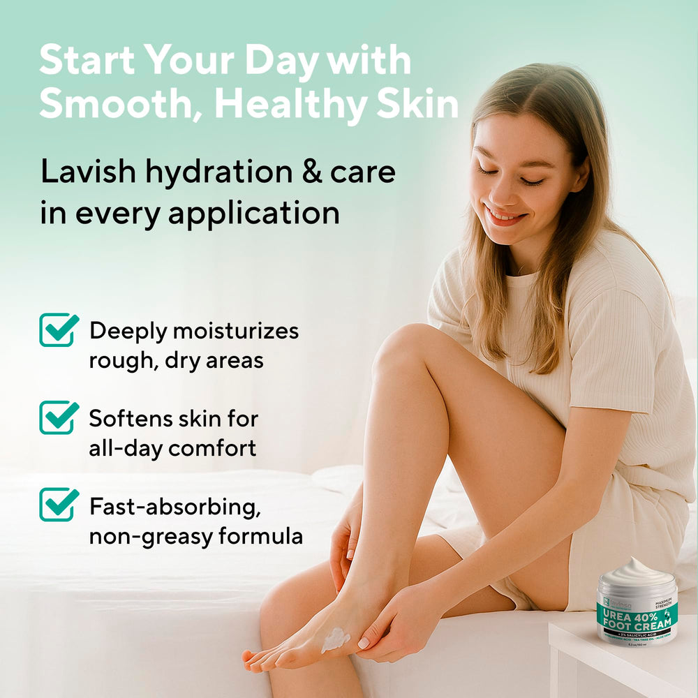 Lavinso Crema Urea 40% para Pies: textura ligera y absorción rápida.