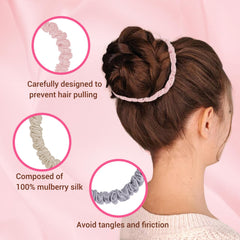 Lwoeo uso diario y nocturno para moño o trenza.