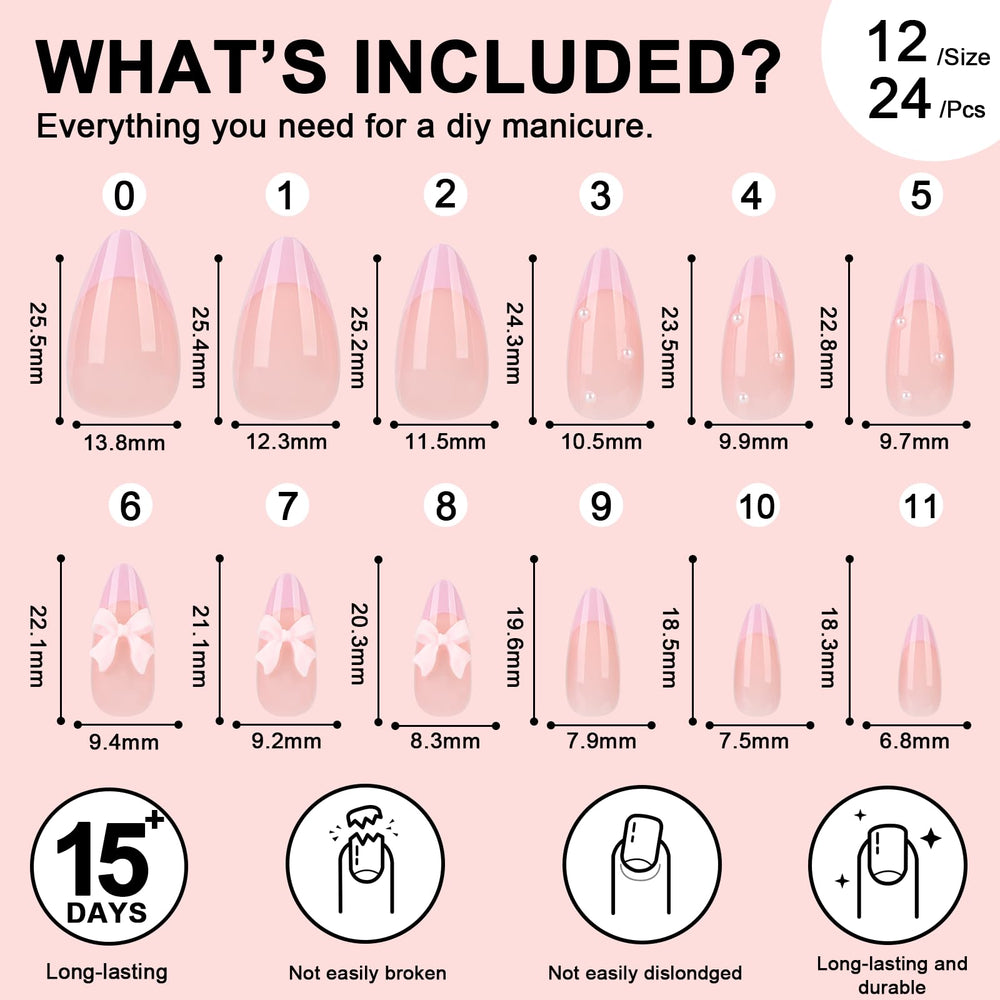 LY LANYOS kit uñas postizas con adhesivo, aplicación rápida para manos.