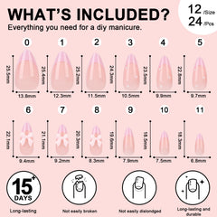 LY LANYOS kit uñas postizas con adhesivo, aplicación rápida para manos.