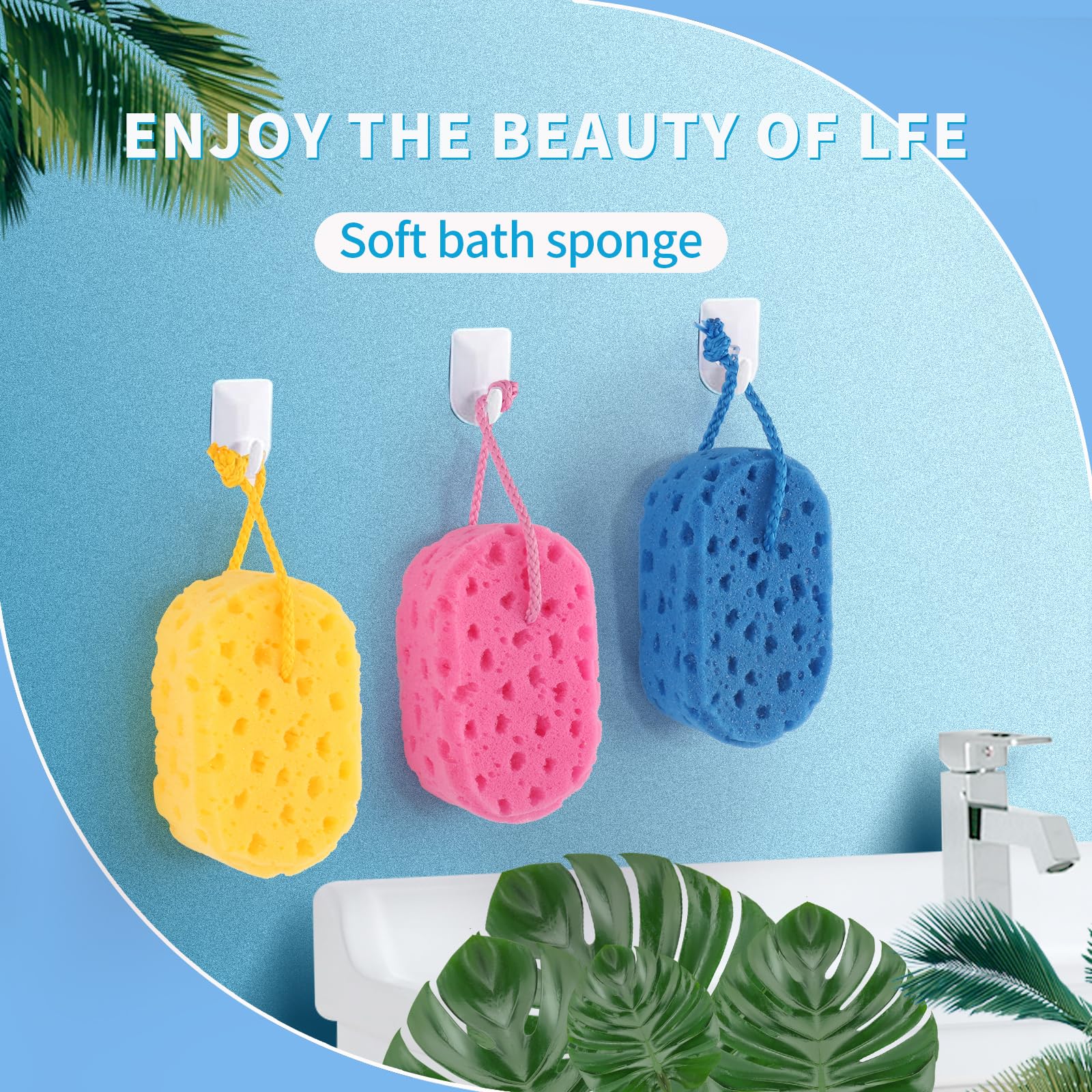 Esponja LYMCY beige para limpieza suave y buena retención de agua