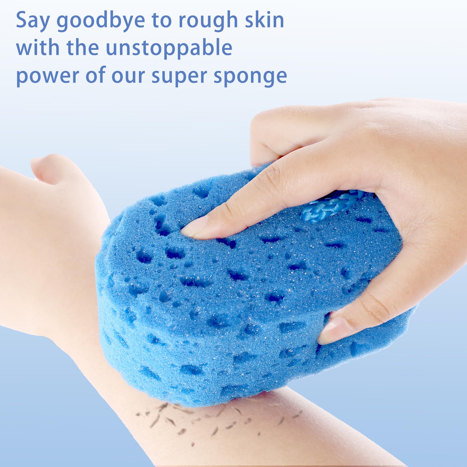 Esponja LYMCY exfoliante cian para generar abundante espuma