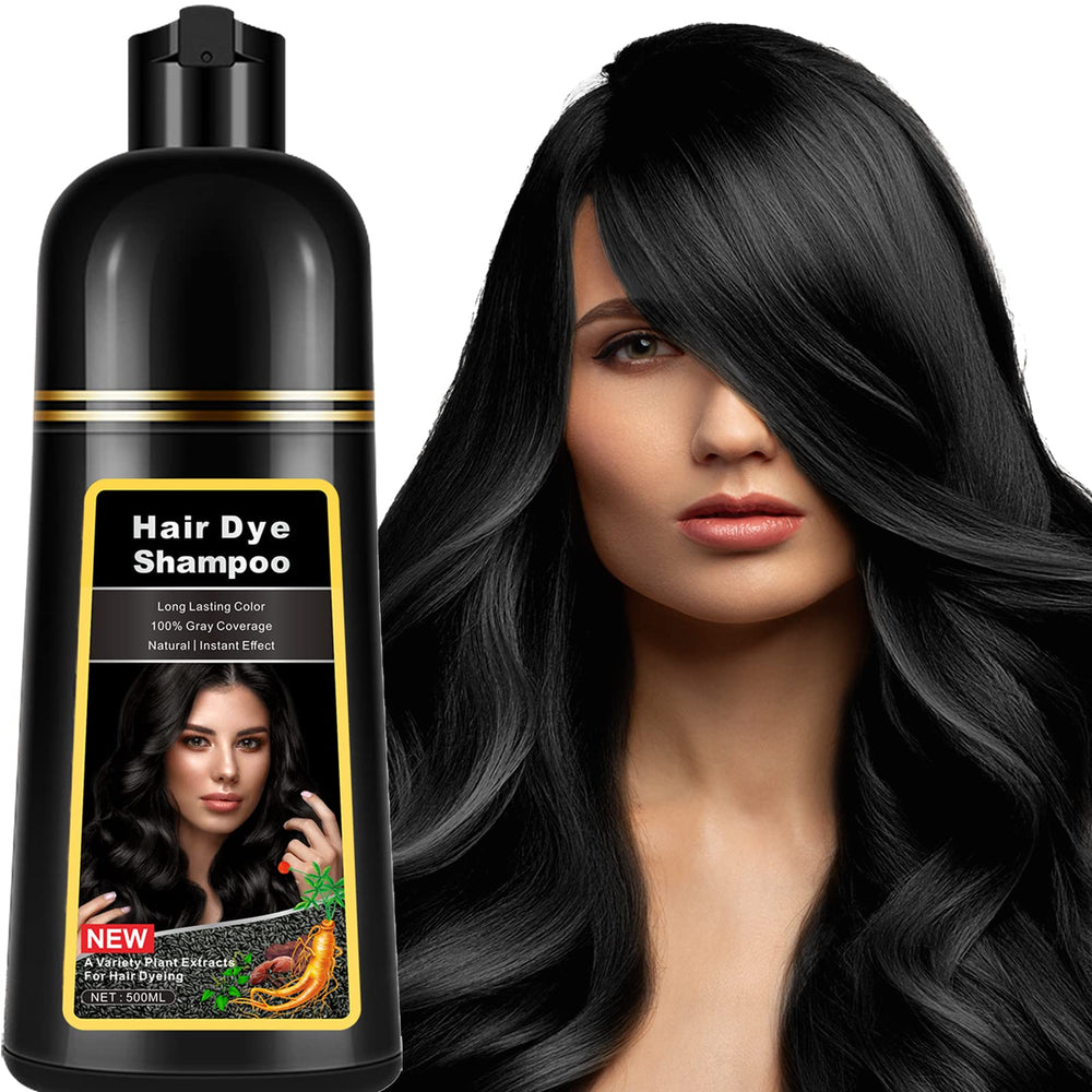 lymznus champú colorante negro instantáneo, aplicación en cabello seco, resultado rápido
