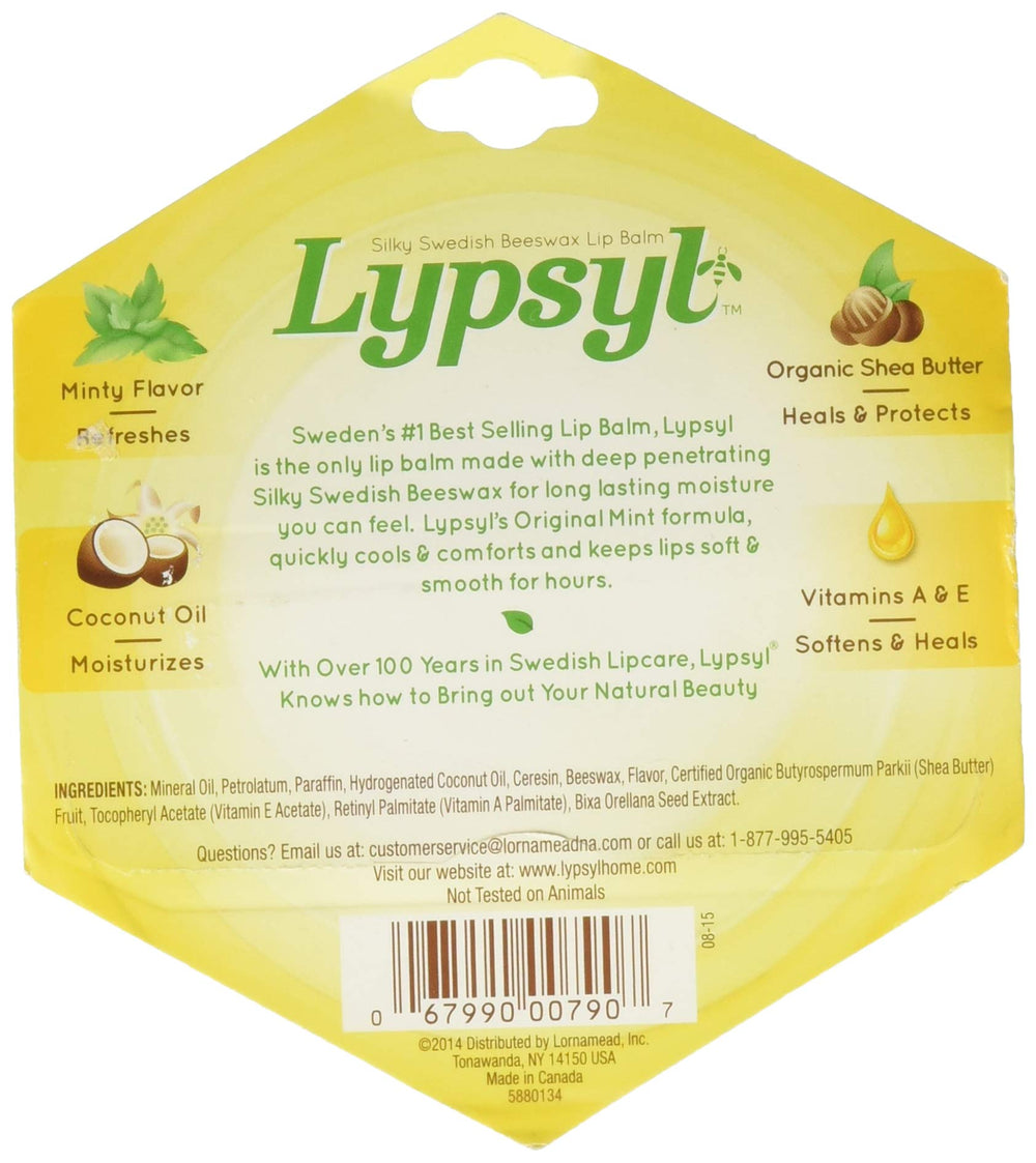 Lypsyl Protección Intensiva Menta, sensación ligera y hidratación prolongada.