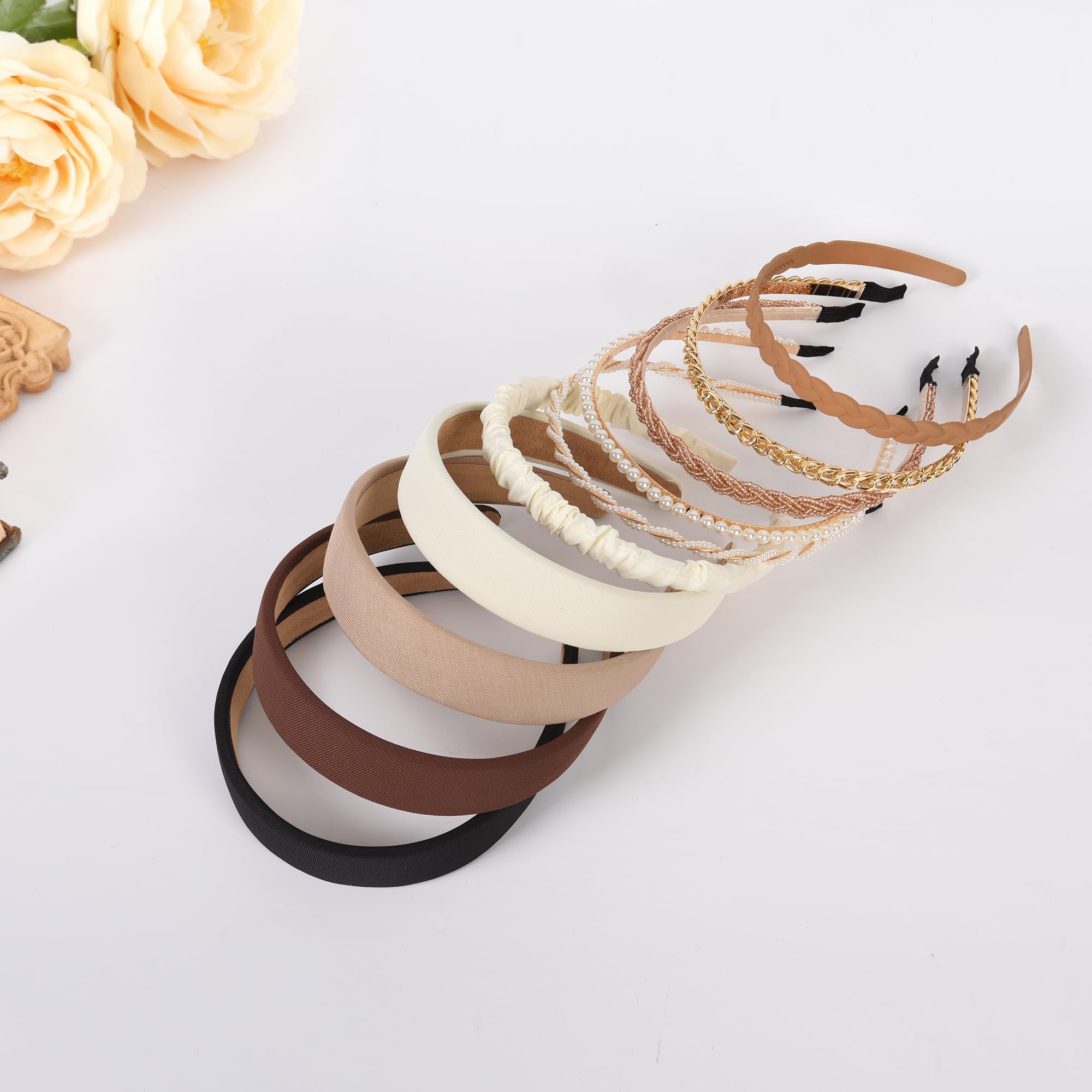 LYroo banda-cabello-joya-perlas: brillo sutil para eventos y fiestas.