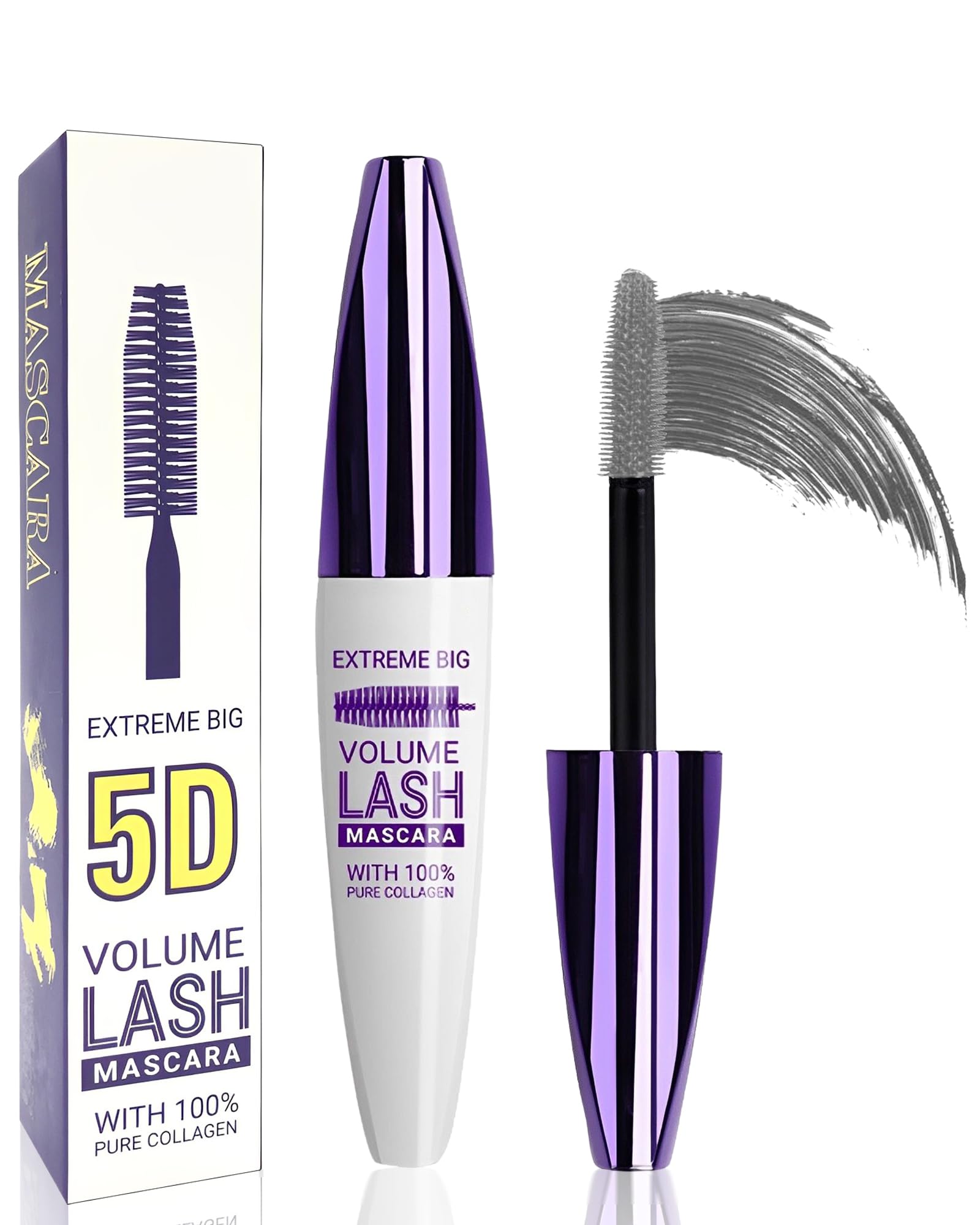 LYSdefeu Mascara 5D gris con aplicador en oliva para definición precisa.