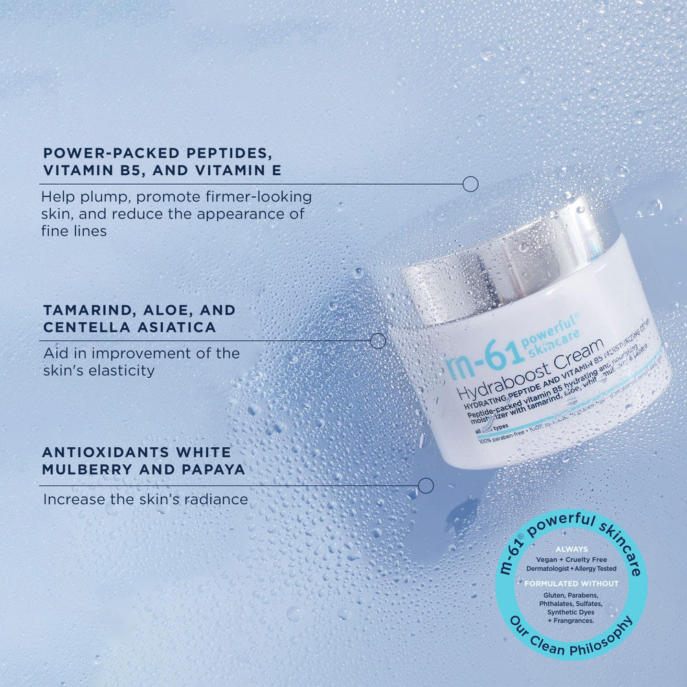 m-61 hidraboost crema, péptidos para soporte de firmeza y juventud.