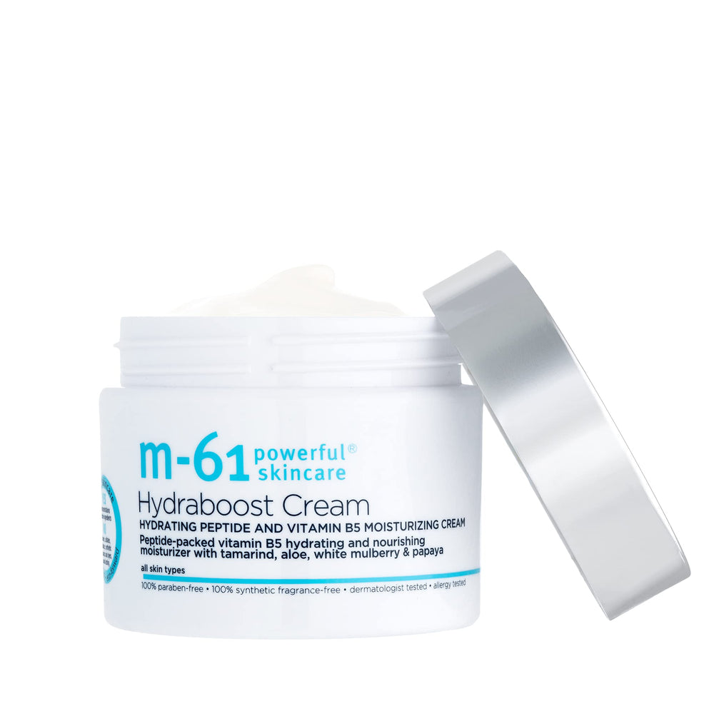m-61 hidraboost crema, ingrediente vitamina B5 para calmante y hidratación.