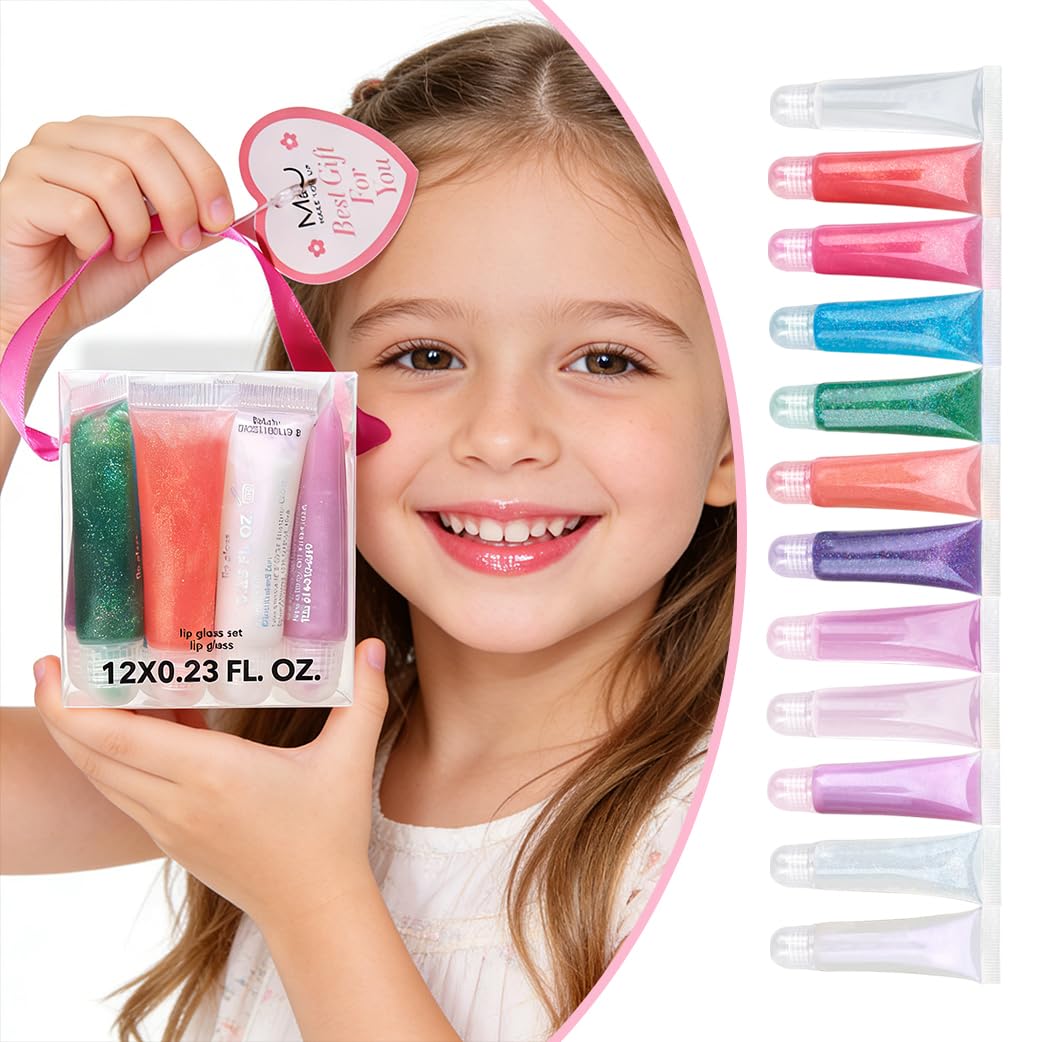 Regalo para niños y niñas con brillo labial M&U colorido