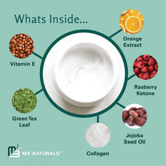 Ingredientes clave, vitamina E y colágeno, para nutrir la piel diaria.