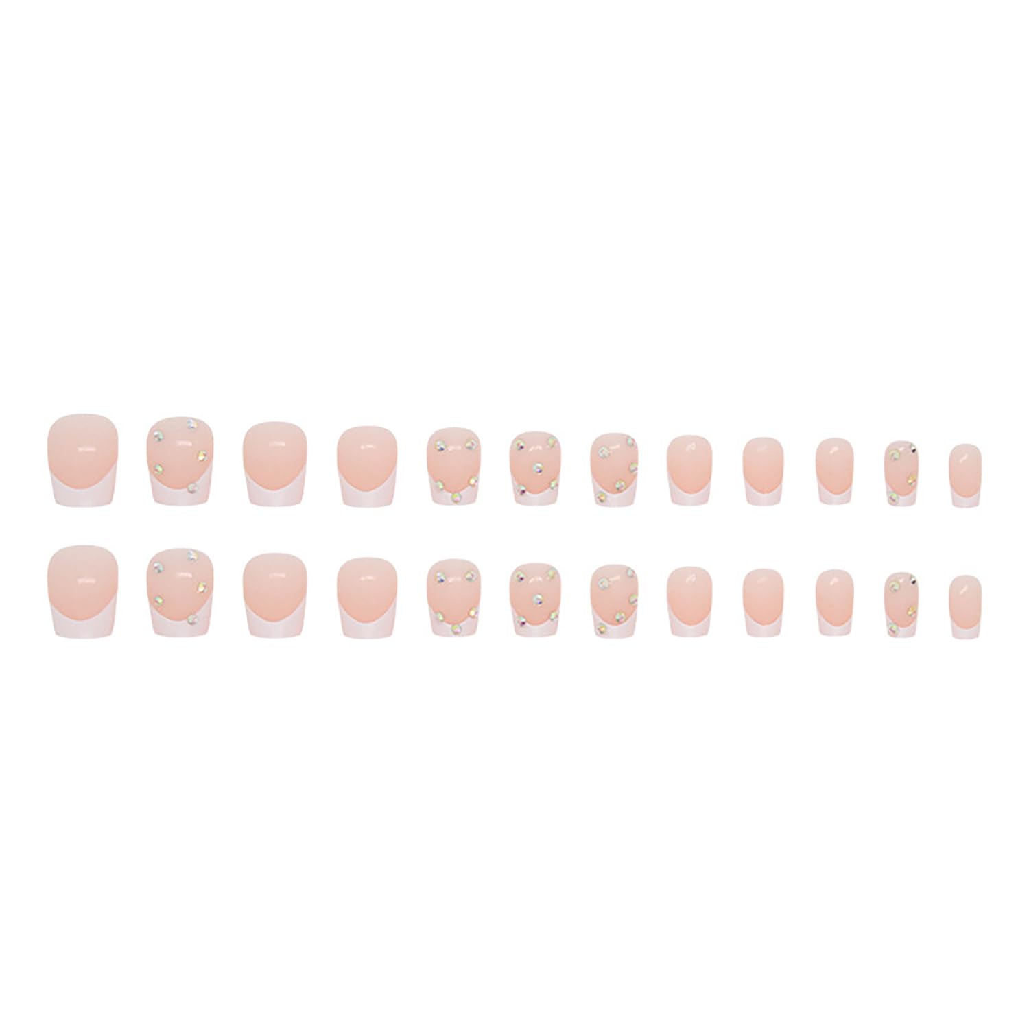 MABKJLF Uñas frances brillante para un look luminoso.