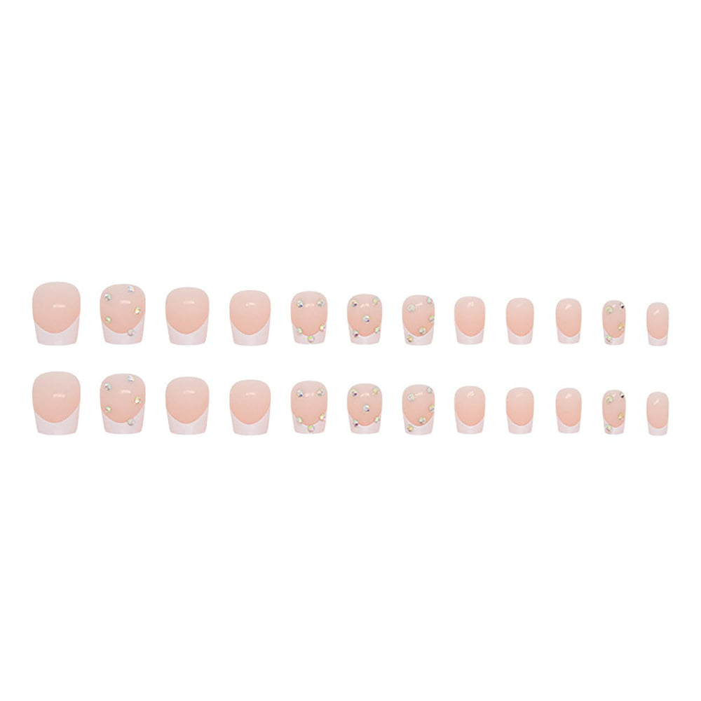 MABKJLF Uñas frances brillante para un look luminoso.