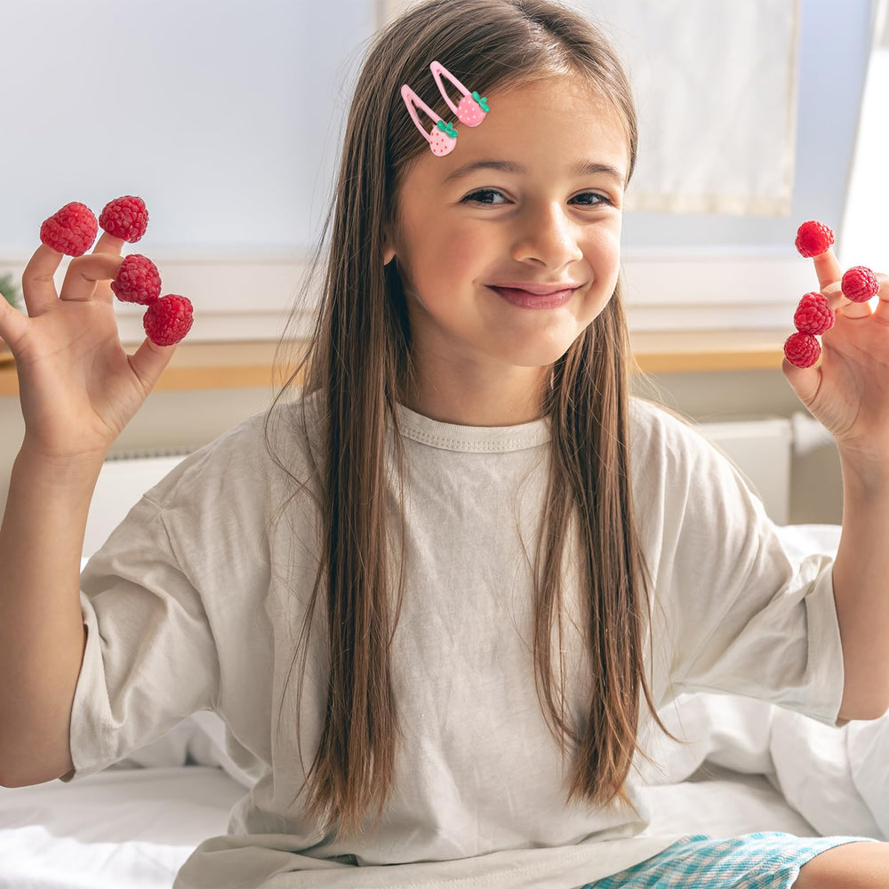 Mabor accesorio cabello niña fresa rosa, perfecto para estilos diarios.