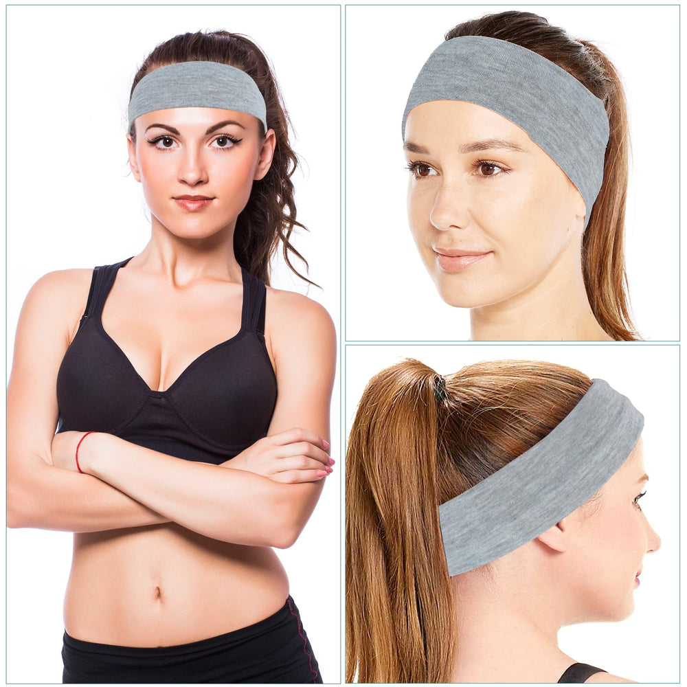 Bandas para la cabeza Mabor antideslizantes en blanco para cardio
