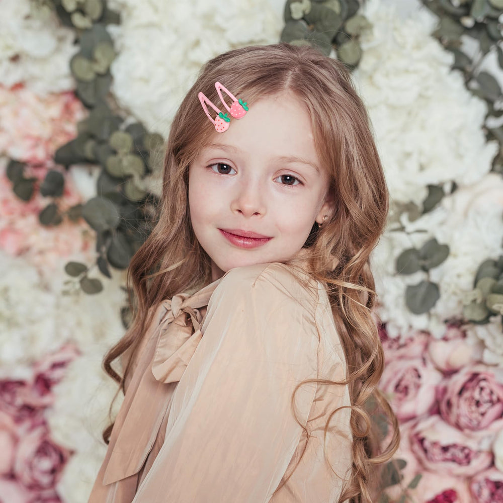 Mabor regalo para niña: clip fresa rosa para cumpleaños y fiestas.