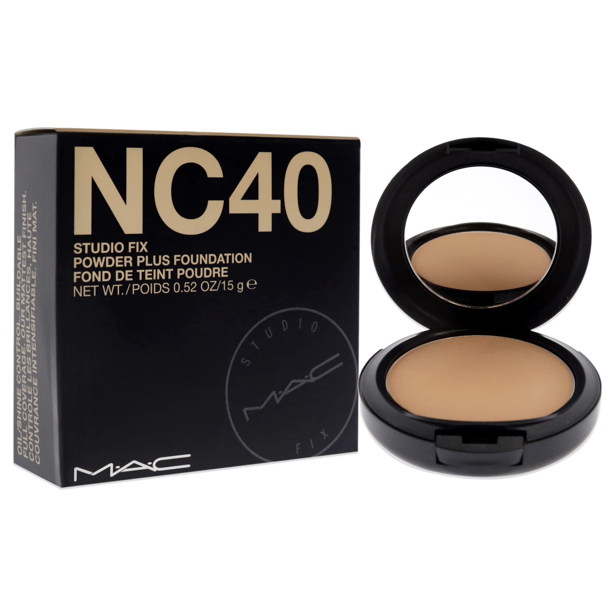 MAC Studio Fix Powder Plus Foundation aplicación suave para piel natural.