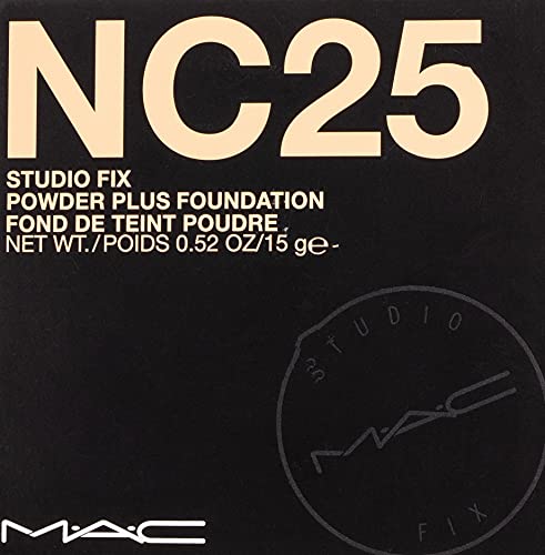 MAC Studio Fix tono NC25 natural cálido para pieles con tono medio.