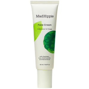 Mad Hippie Crema Facial, bote 1 onza, hidratación ligera para piel sensible.
