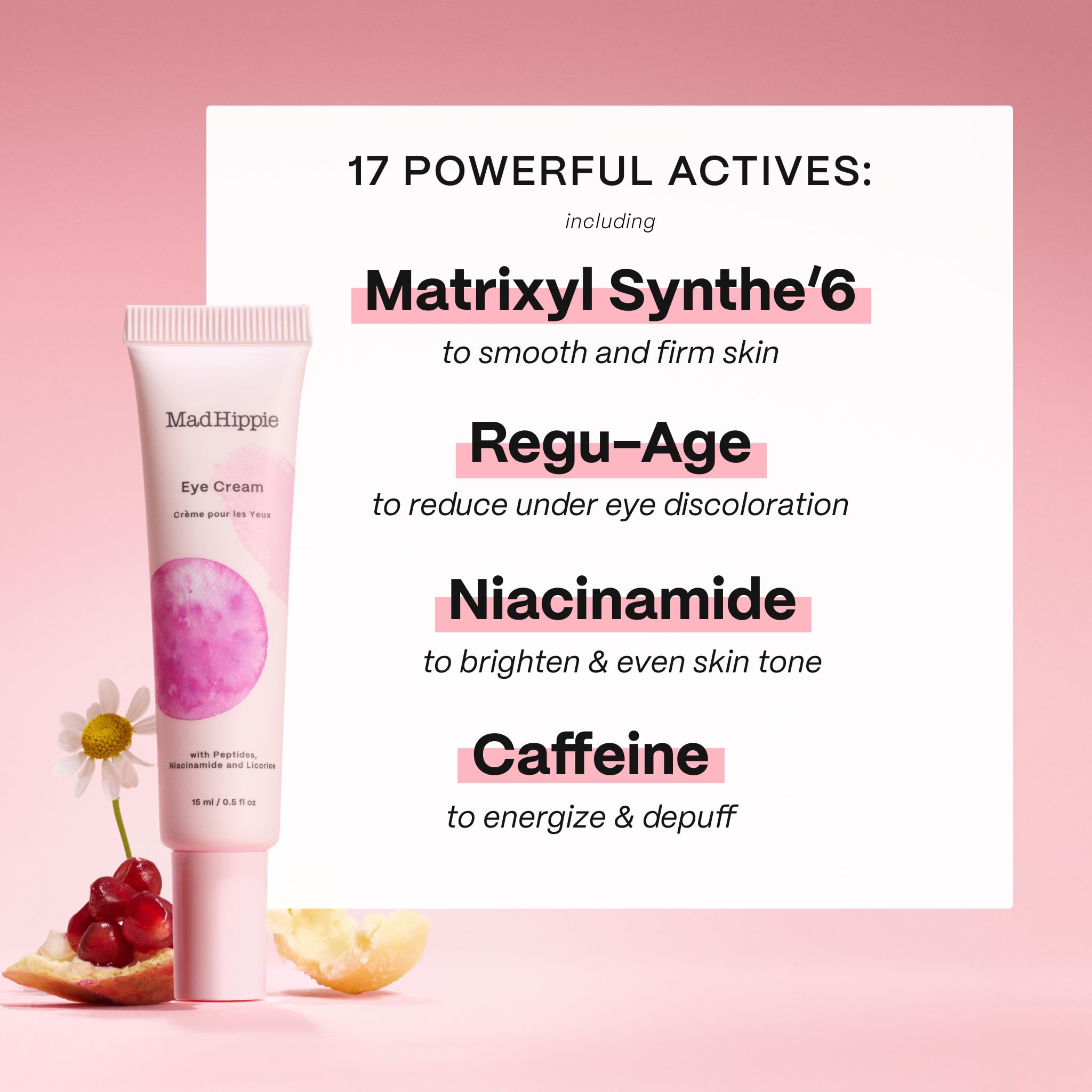 Mad Hippie crema de ojos con cafeína para energizar la mirada