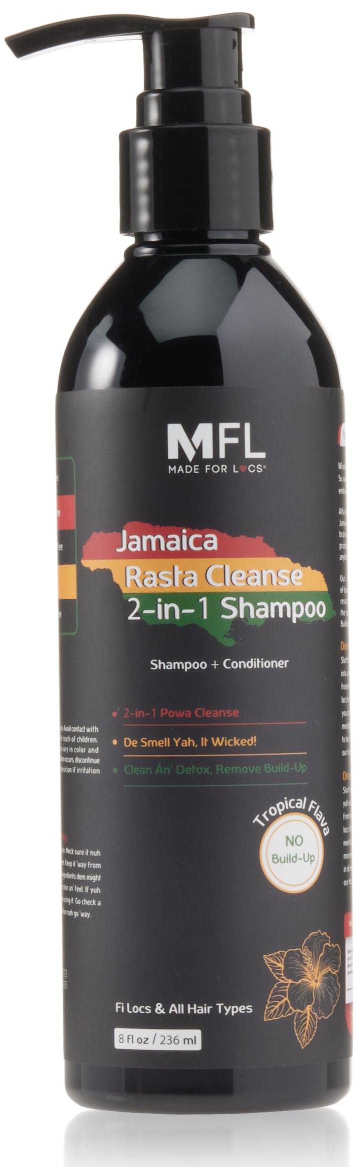 Made For Locs Jamaica Rasta Cleanse: botella para lavado suave y aroma tropical