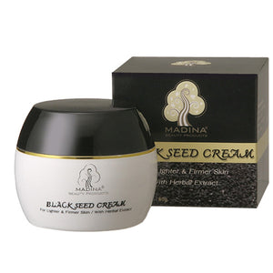 Madina crema facial semilla negra, paquete de dos para cuidado diario.