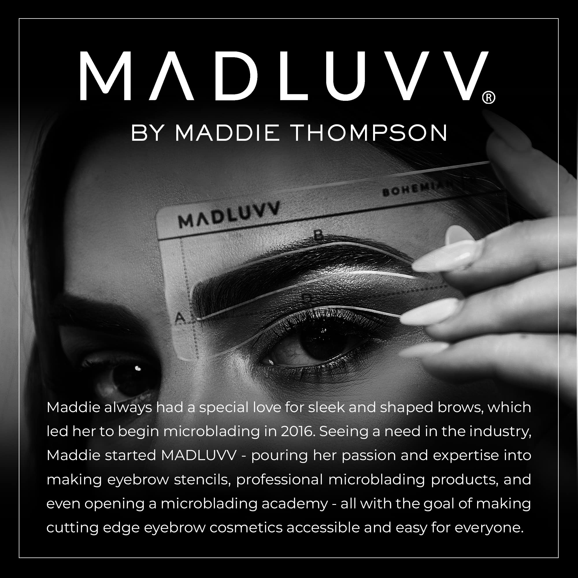 MADLUVV Brow Stamp relleno de raíces: retoques rápidos de canas y líneas capilares.
