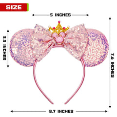 MADO orejas de ratón princesa, complemento ideal para disfraces y celebraciones temáticas.