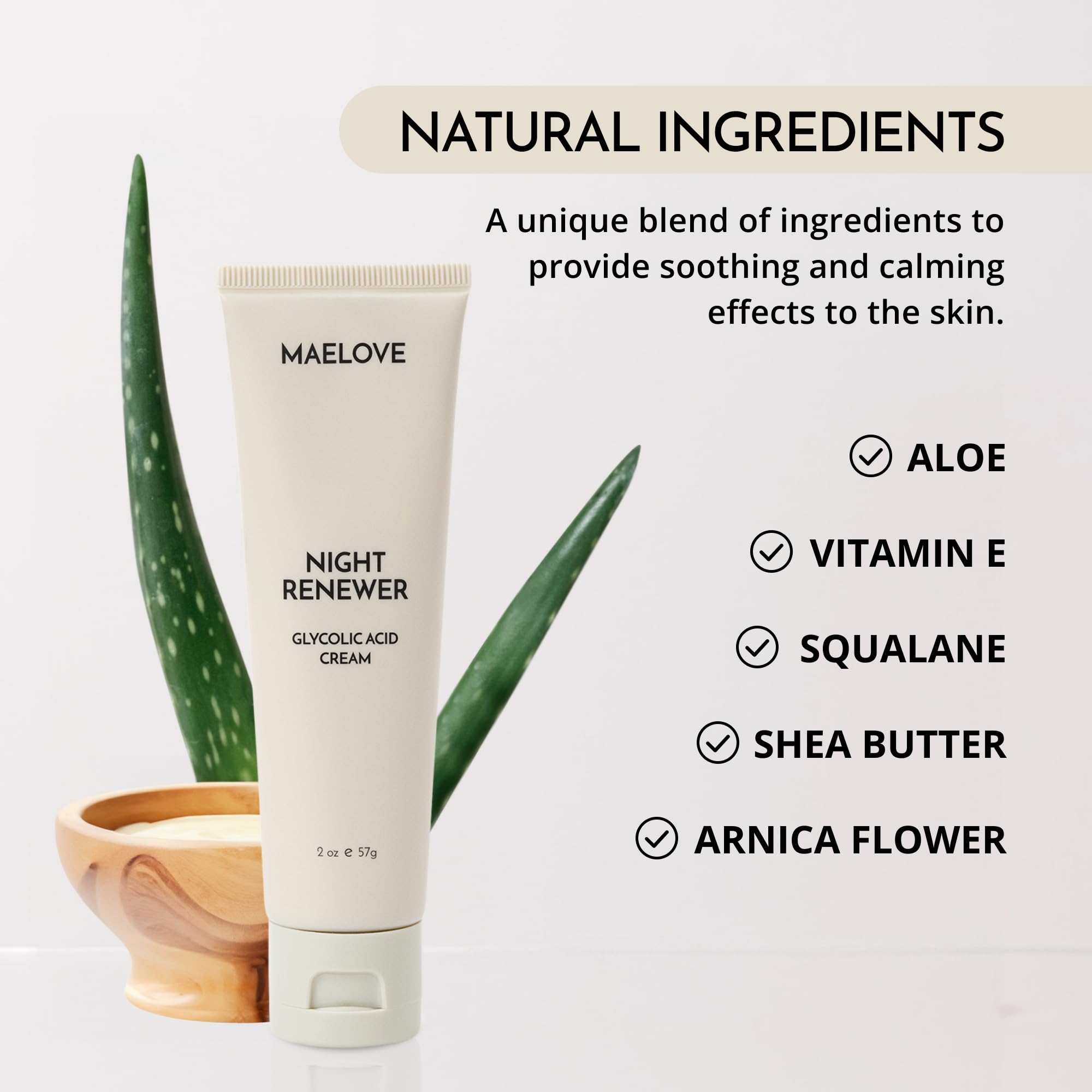Maelove Night Renewer: hidratación gracias a ácido hialurónico y crema rica