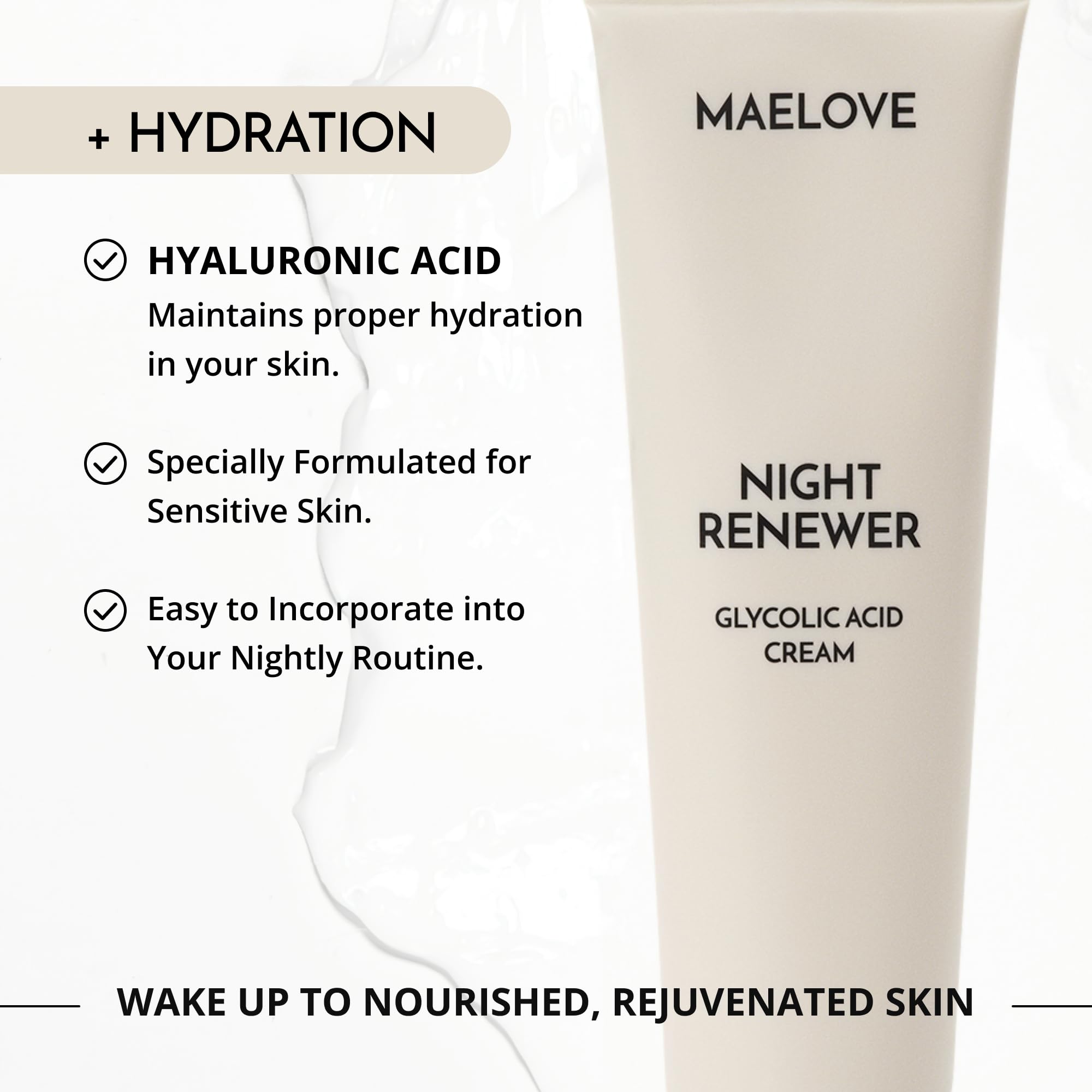 Maelove Night Renewer: uso nocturno para renovación de textura sin irritación