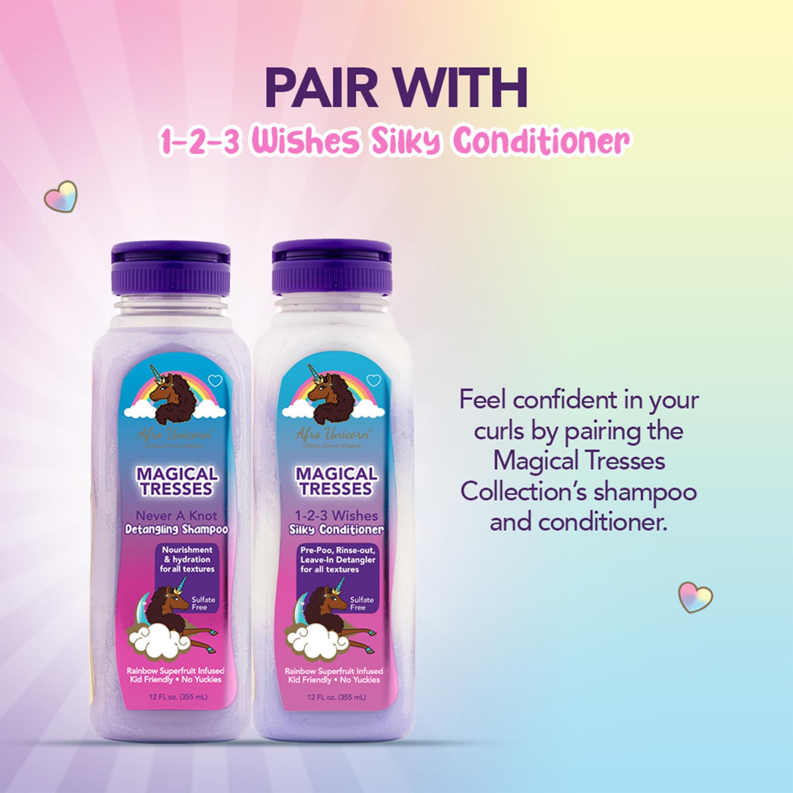 Magical Tresses Afro Unicorn infusión de frambuesa nutre la melena