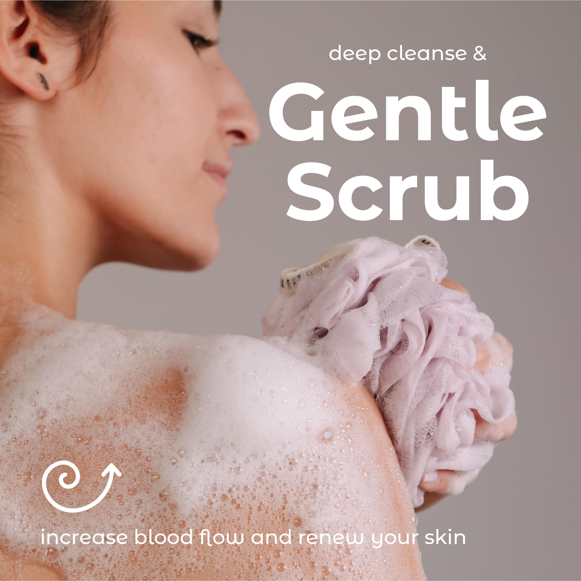 MainBasics esponja de baño con espuma lujosa para duchas.