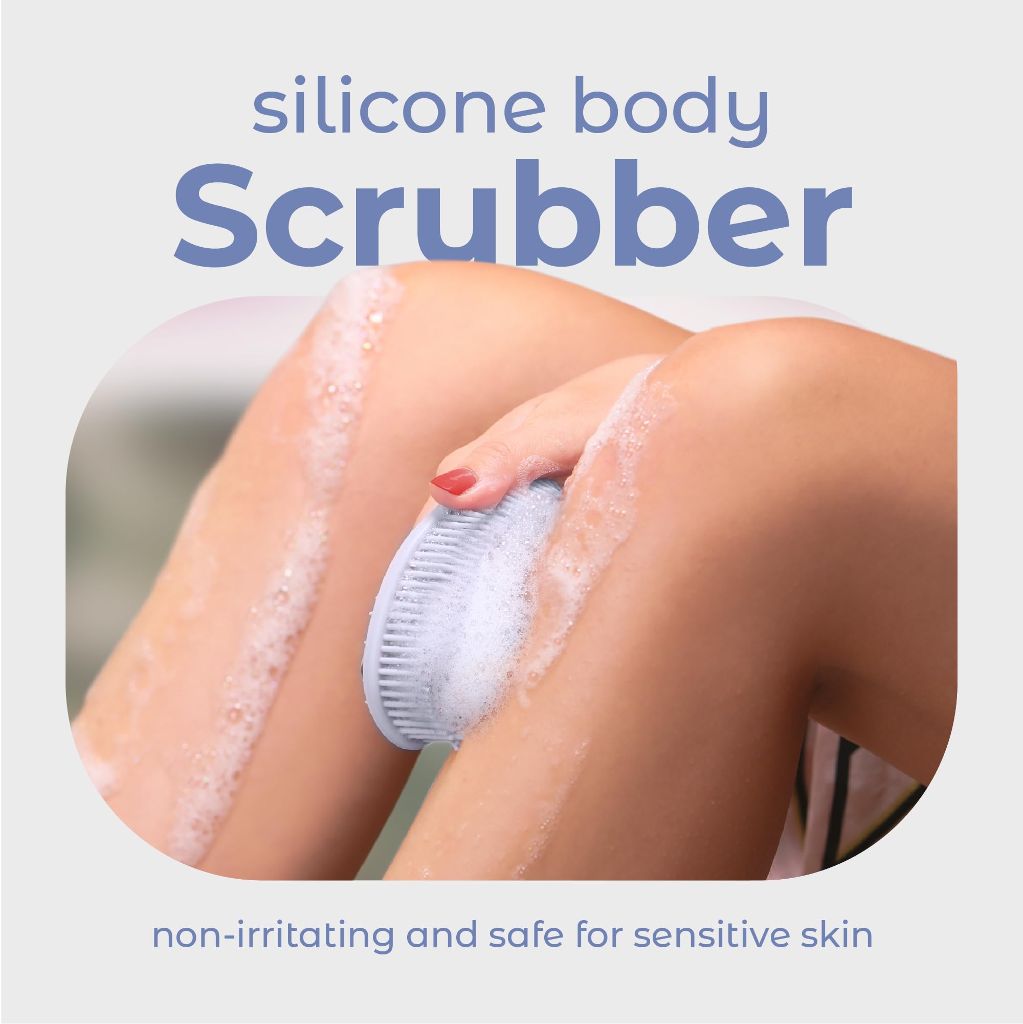 MainBasics exfoliante silicona para cuerpo, textura suave para piel limpia
