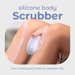 MainBasics exfoliante silicona para cuerpo, textura suave para piel limpia