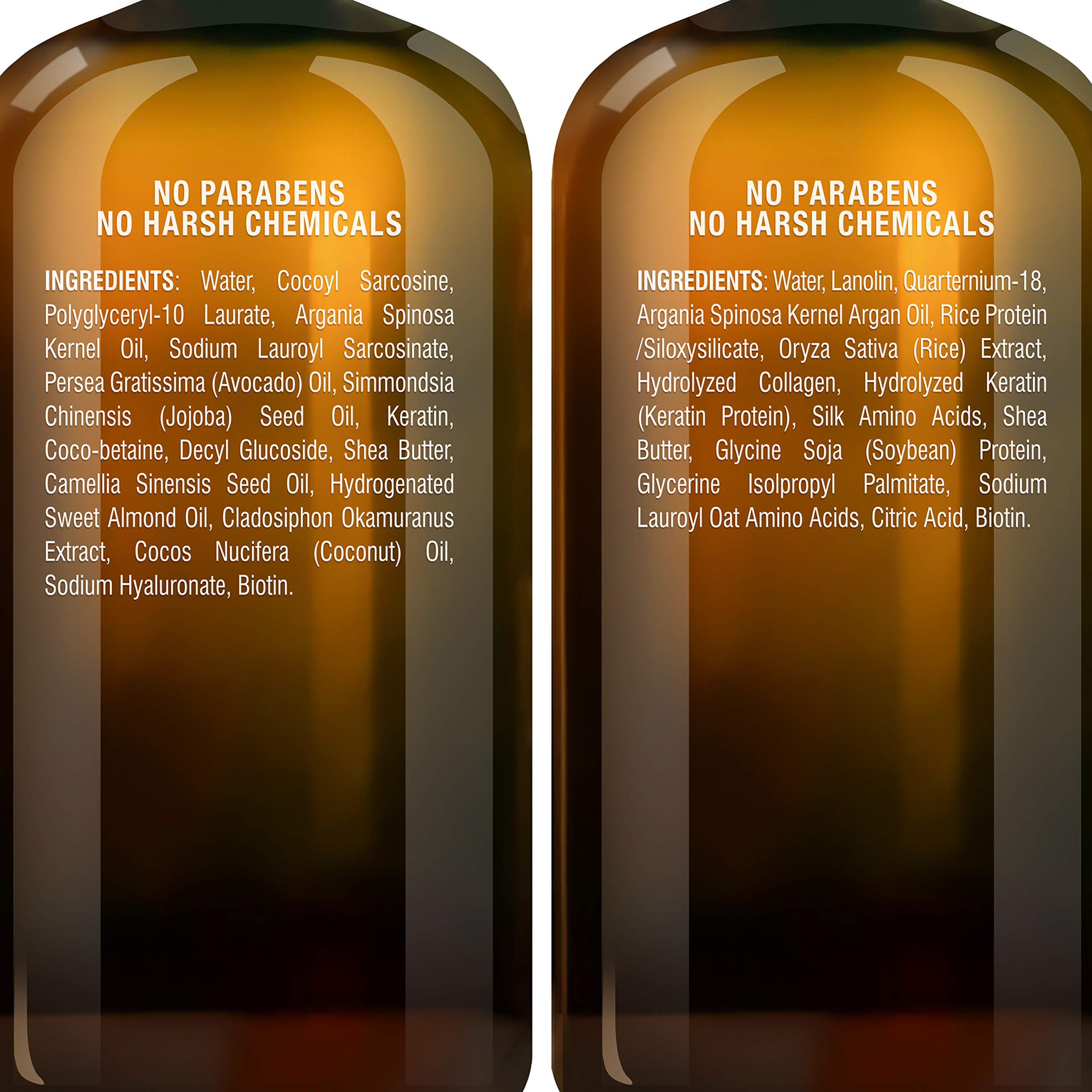 Aceites naturales argán aguacate jojoba, hidratación y suavidad para el cabello.