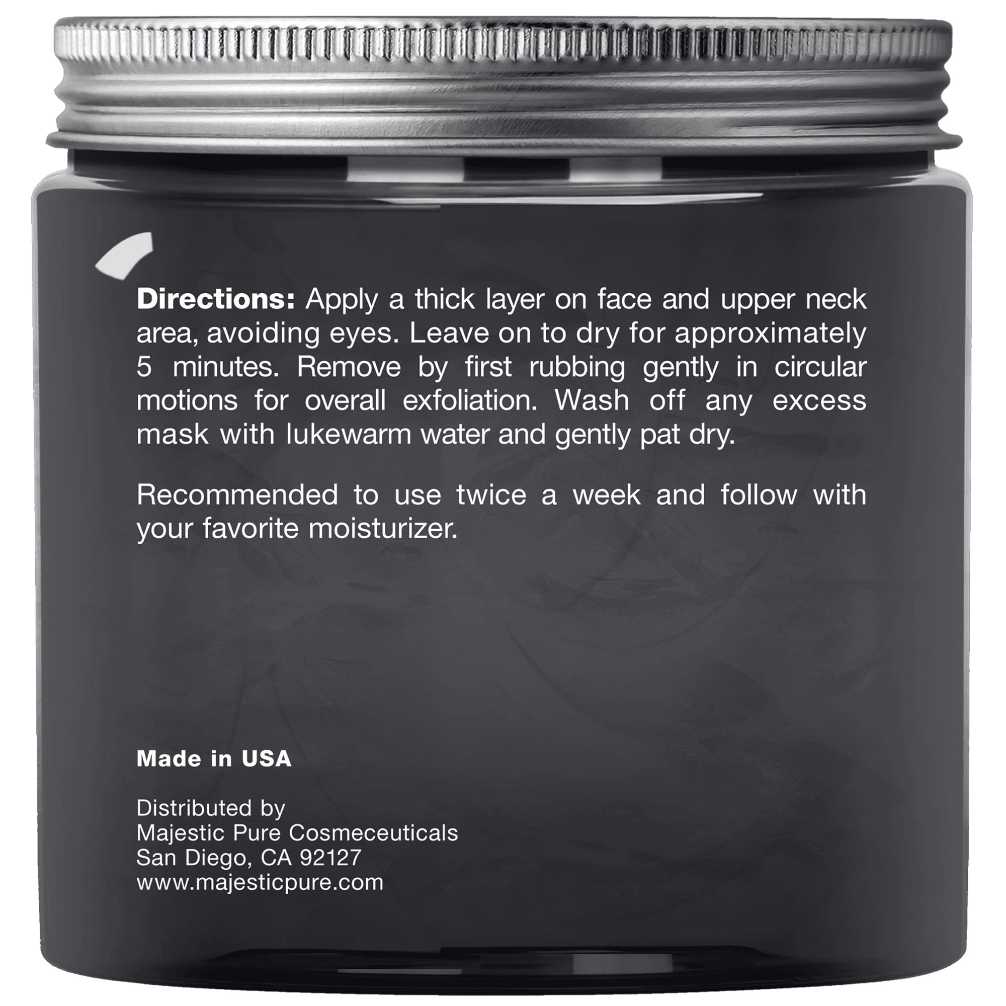 Majestic Pure Dead Sea Mud Mask, aroma suave a lavanda para un momento relajante.