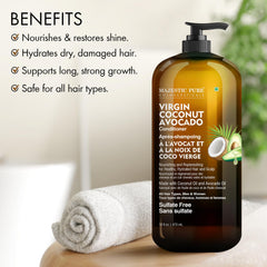 Ingredientes clave: argán, coco y keratina nutren el cabello.