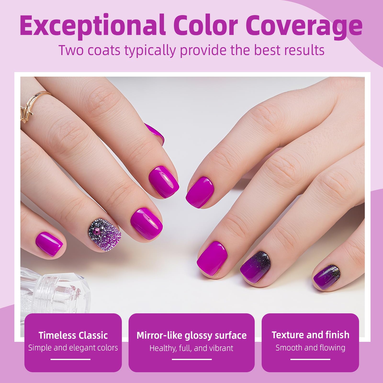 Brillo instantáneo de Major Dijit Magenta Purpura para un look vibrante.